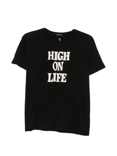 R13 Slogan-print T-shirt In Black
