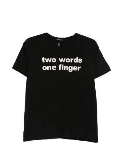 R13 Slogan-print T-shirt In Black