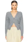 R13 Split Hem Cardigan In Gray
