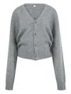 R13 Split Hem Cardigan In Gray
