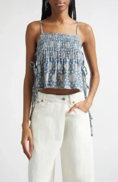 R13 Square Neck Camisole In Blue