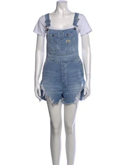 Pre-owned R13 Square Neckline Overalls In Blue