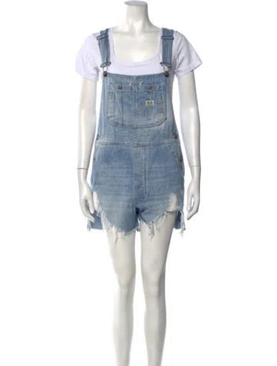 Pre-owned R13 Square Neckline Overalls In Blue