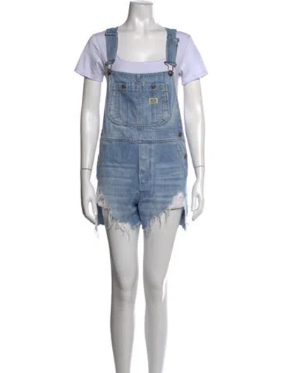 Pre-owned R13 Square Neckline Overalls In Blue