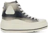 R13 Kurt High Top Sneakers In Black/white Ombre Ch