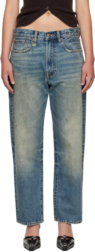 R13 Ssense Exclusive Blue Boyfriend Jeans