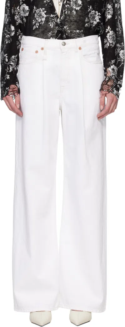 R13 Ssense Exclusive White Baggy Damon Jeans