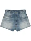 R13 Double-loop Venti Shorts In Blue