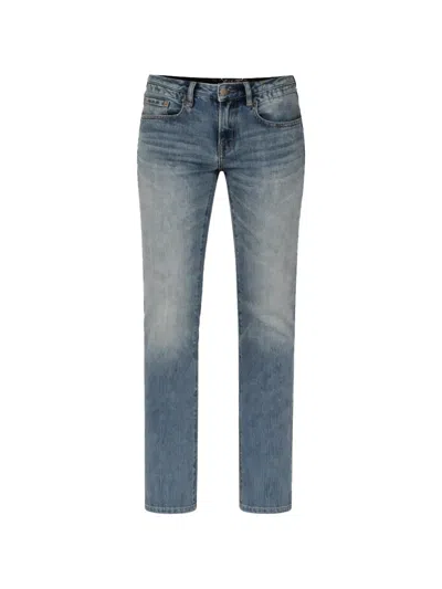 R13 Stitched Straight Jeans In Blue