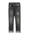 R13 Stonewashed Straight-leg Jeans In Black