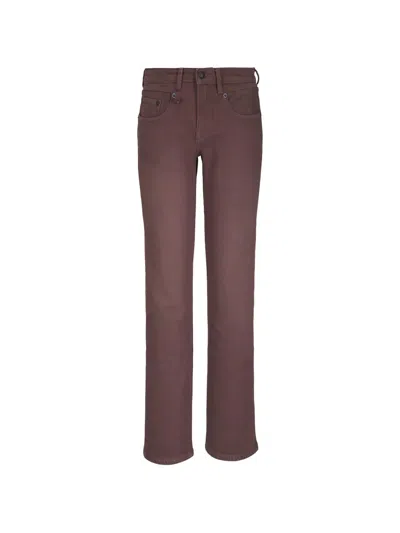 R13 Straight Denim Jeans In Purple