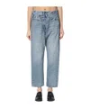 R13 Faded Blue Crossover Jeans In Blue