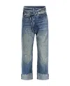 R13 High-rise Straight-leg Jeans In Gray