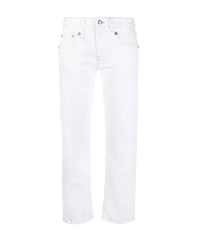 R13 Straight Jeans In White