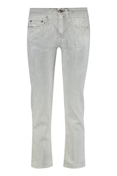 R13 Straight Leg Jeans In Grey