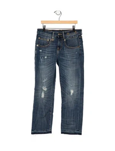 Pre-owned R13 Straight Leg Pants In Blue