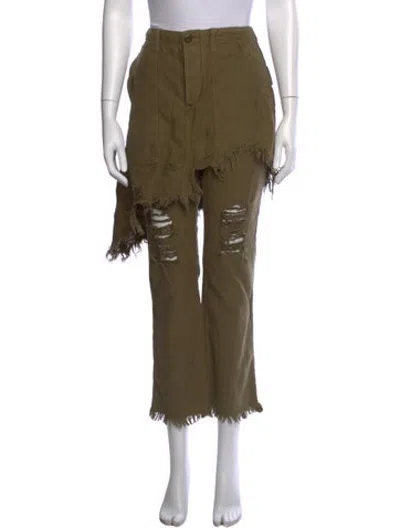 Pre-owned R13 Straight Leg Pants In Green