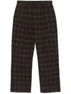 R13 Relaxed Trousers Dark Brown Plaid In Brown