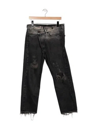 Pre-owned R13 Straight-leg Jeans In Black/grey