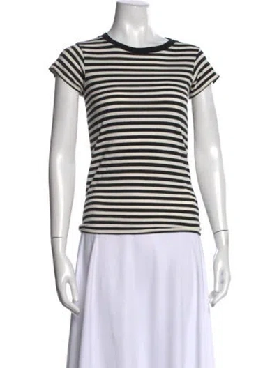 Pre-owned R13 Striped Crew Neck T-shirt In Black