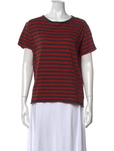 Pre-owned R13 Striped Crew Neck T-shirt In Red