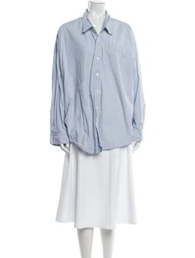 Pre-owned R13 Striped Long Dress In Blue