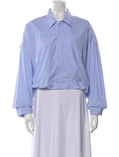 Pre-owned R13 Striped Long Sleeve Button-up Top In Multi