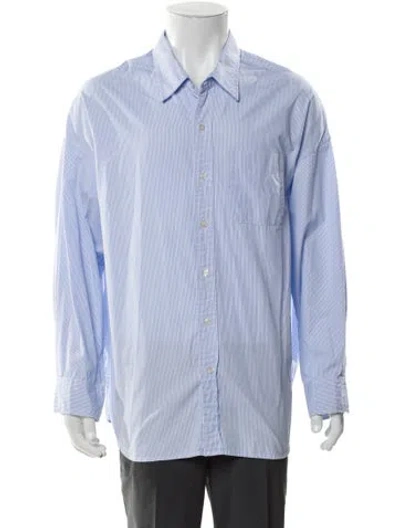 Pre-owned R13 Striped Long Sleeve Shirt In Blue