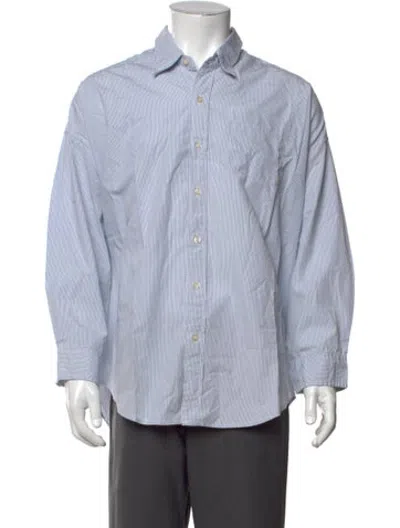 Pre-owned R13 Striped Long Sleeve Shirt In Blue