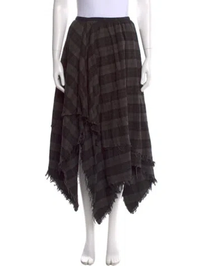 Pre-owned R13 Striped Midi Length Skirt In Brown