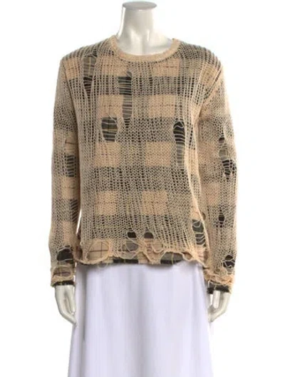 Pre-owned R13 Striped Scoop Neck Sweater In Neutral