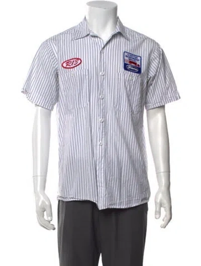 Pre-owned R13 Striped Short Sleeve Shirt In White