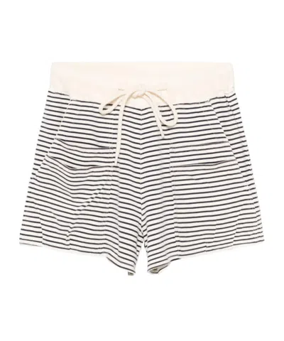 R13 Striped Shorts In White
