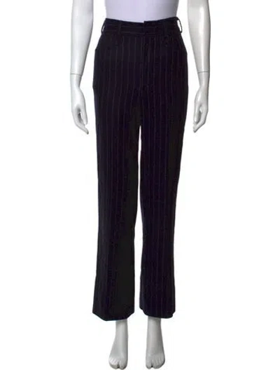 Pre-owned R13 Striped Straight Leg Pants In Blue