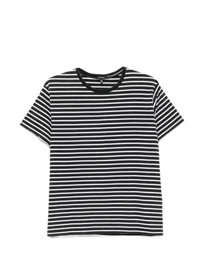 R13 Striped T-shirt In Black