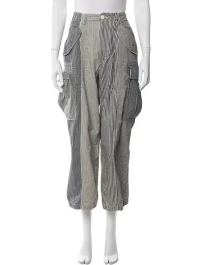 Pre-owned R13 Striped Wide Leg Pants In Neutral