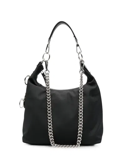 R13 Stud-embellished Chain-link Shoulder Bag In Black