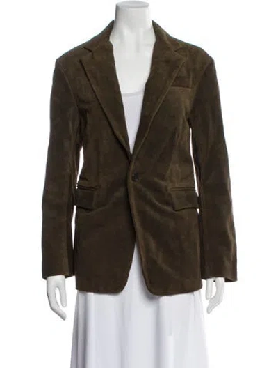 Pre-owned R13 Suede Blazer In Green