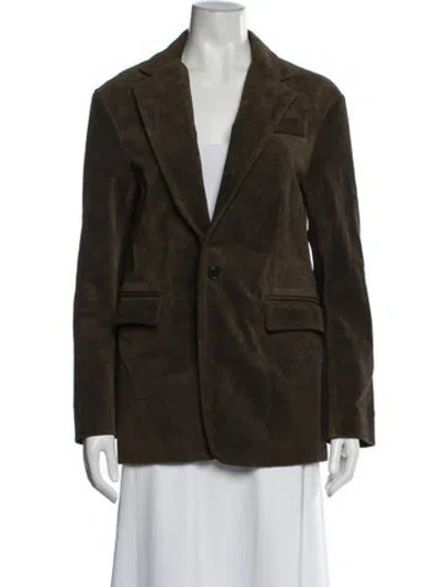 Pre-owned R13 Suede Blazer In Green