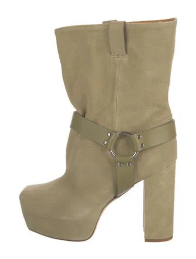 Pre-owned R13 Suede Boots In Green