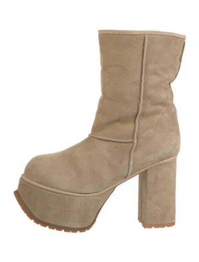 Pre-owned R13 Suede Boots In Neutral