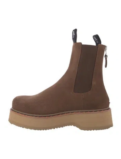 Pre-owned R13 Suede Chelsea Boots In Brown