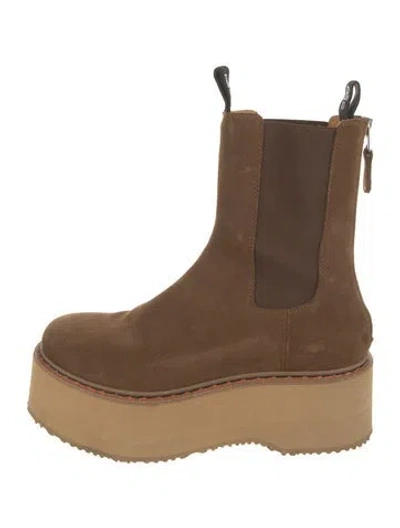 Pre-owned R13 Suede Chelsea Boots In Brown