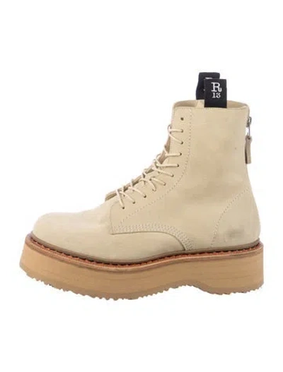 Pre-owned R13 Suede Lace-up Boots In Neutral