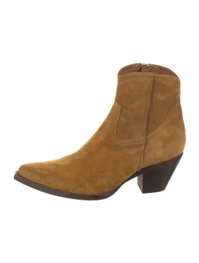 Pre-owned R13 Suede Western Boots In Brown