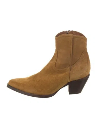 Pre-owned R13 Suede Western Boots In Brown