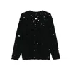 R13 Distressed Button-up Cardigan In Black