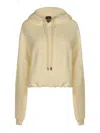 R13 Balloon Bubble Hem Cotton Fleece Hoodie In Beige