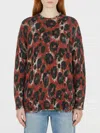 R13 Distressed Leopard-print Cotton Sweater In Brown