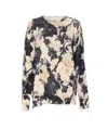 R13 Floral-print Distressed Sweatshirt In Multi